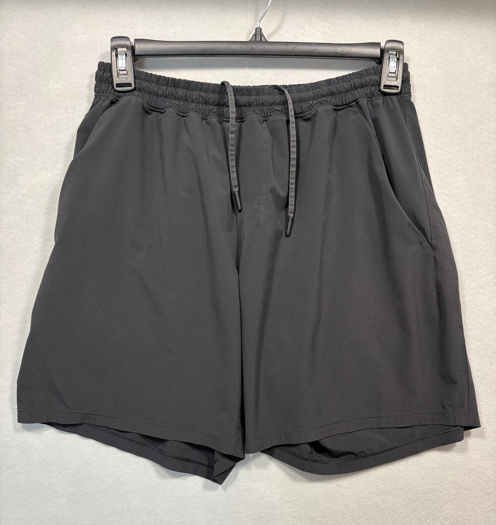 Lululemon Pace Breaker Shorts Men 7" Linerless Black Workout Run Athletic Sz 30